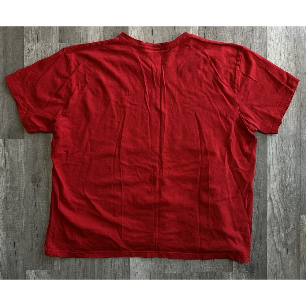 Vtg 90s Nike Womens V-Neck T-Shirt Center Swoosh Red Made In USA Tee Size XL‎ - Picture 10 of 11